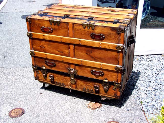 A beautifully restored "VAUDEVILLE" Trunk circa 1910-1920.